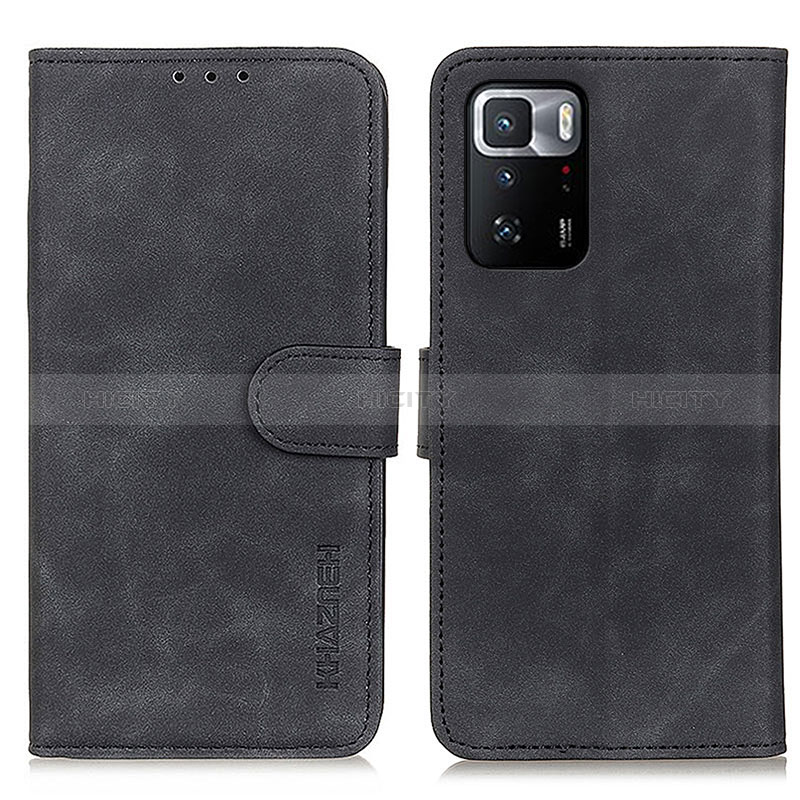 Custodia Portafoglio In Pelle Cover con Supporto K03Z per Xiaomi Redmi Note 10 Pro 5G Nero