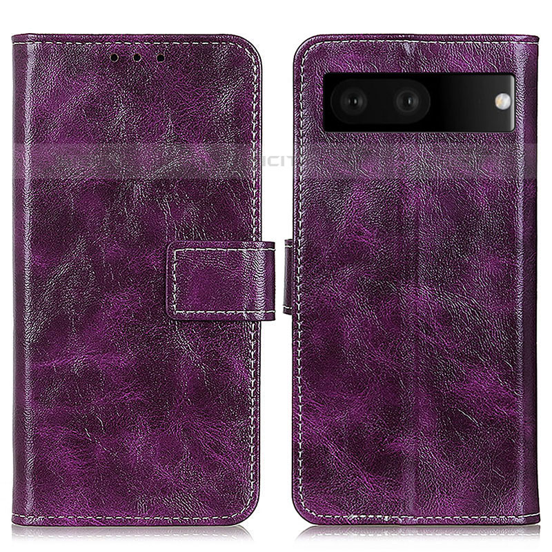 Custodia Portafoglio In Pelle Cover con Supporto K04Z per Google Pixel 7 5G Viola