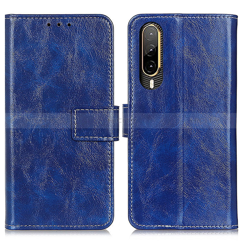 Custodia Portafoglio In Pelle Cover con Supporto K04Z per HTC Desire 22 Pro 5G Blu