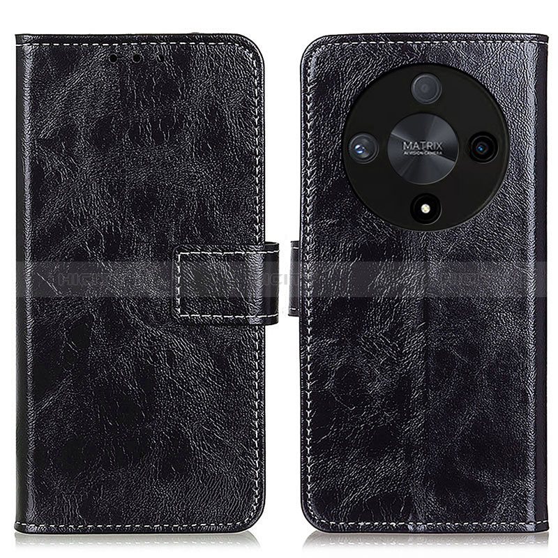 Custodia Portafoglio In Pelle Cover con Supporto K04Z per Huawei Honor X9b 5G Nero