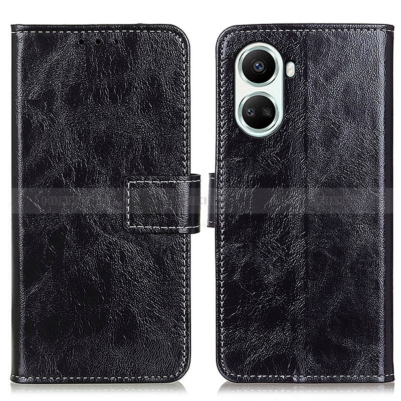 Custodia Portafoglio In Pelle Cover con Supporto K04Z per Huawei Nova 10 SE Nero