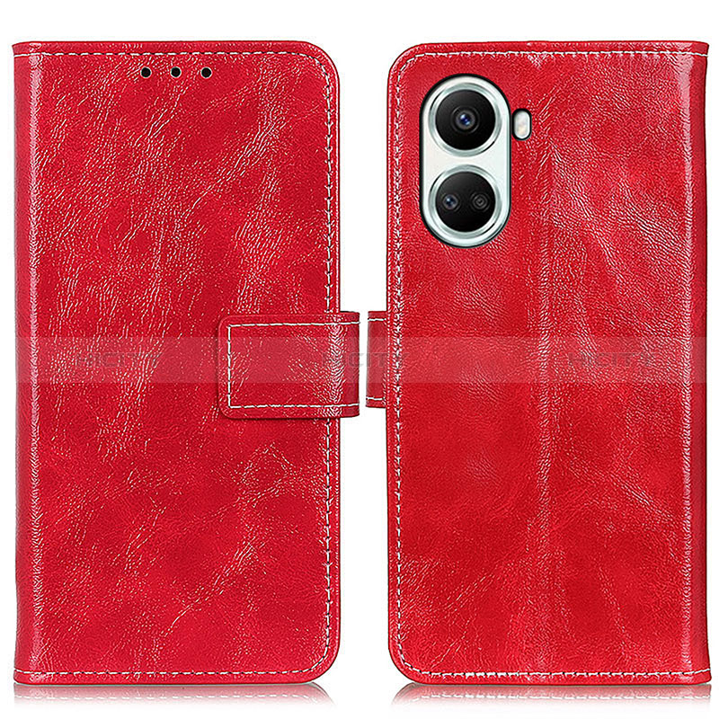 Custodia Portafoglio In Pelle Cover con Supporto K04Z per Huawei Nova 10 SE Rosso