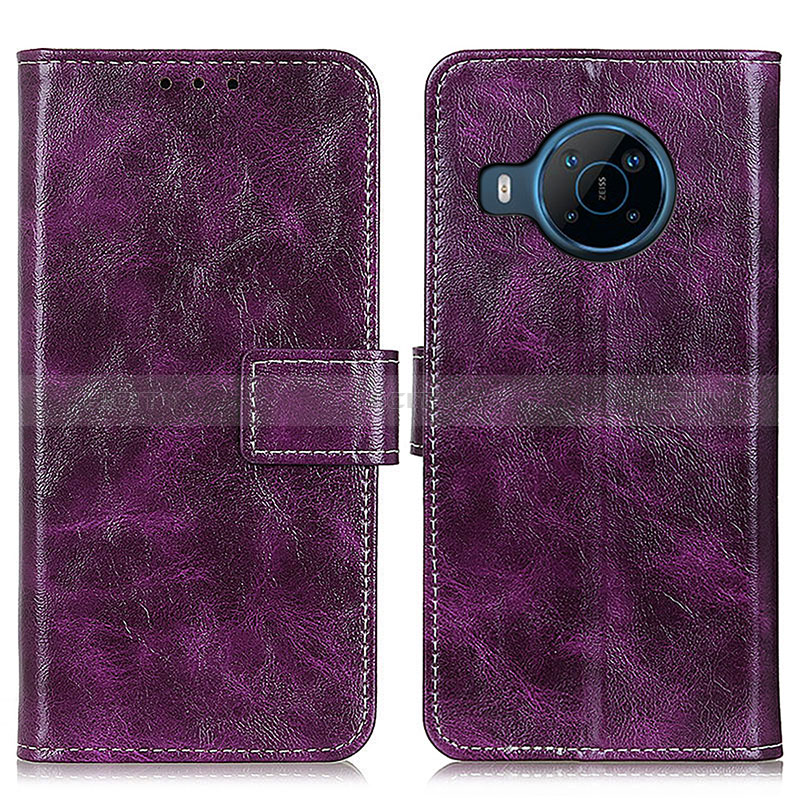 Custodia Portafoglio In Pelle Cover con Supporto K04Z per Nokia X100 5G Viola