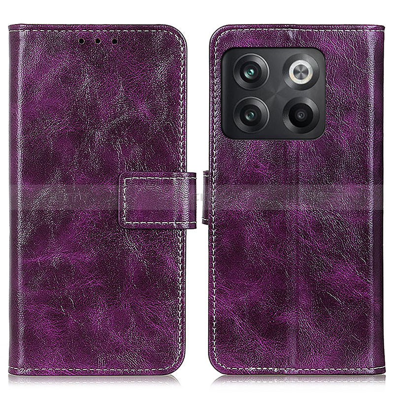 Custodia Portafoglio In Pelle Cover con Supporto K04Z per OnePlus Ace Pro 5G Viola