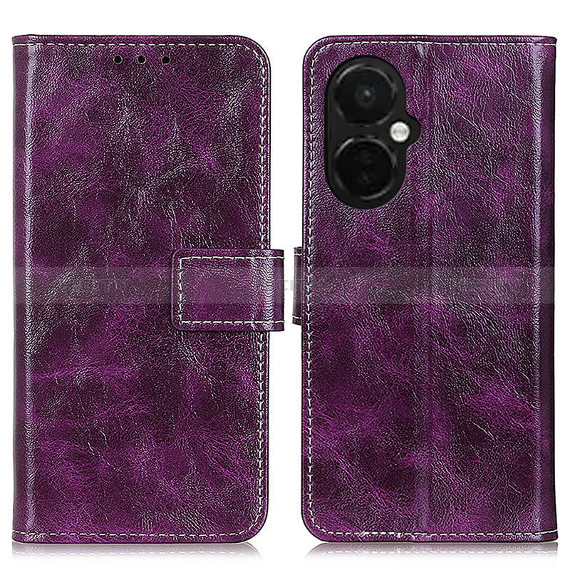 Custodia Portafoglio In Pelle Cover con Supporto K04Z per OnePlus Nord CE 3 5G Viola