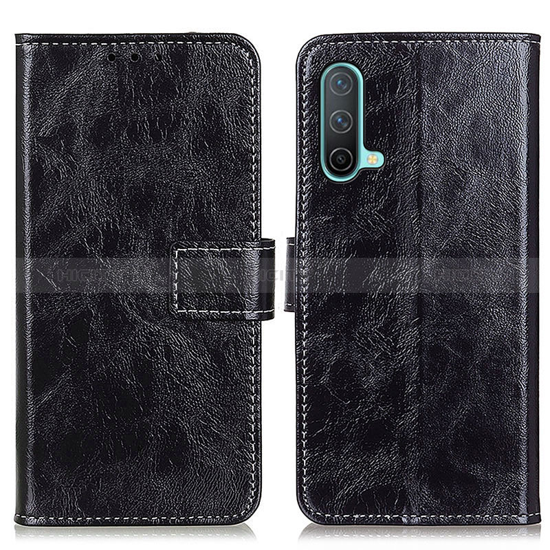 Custodia Portafoglio In Pelle Cover con Supporto K04Z per OnePlus Nord CE 5G Nero