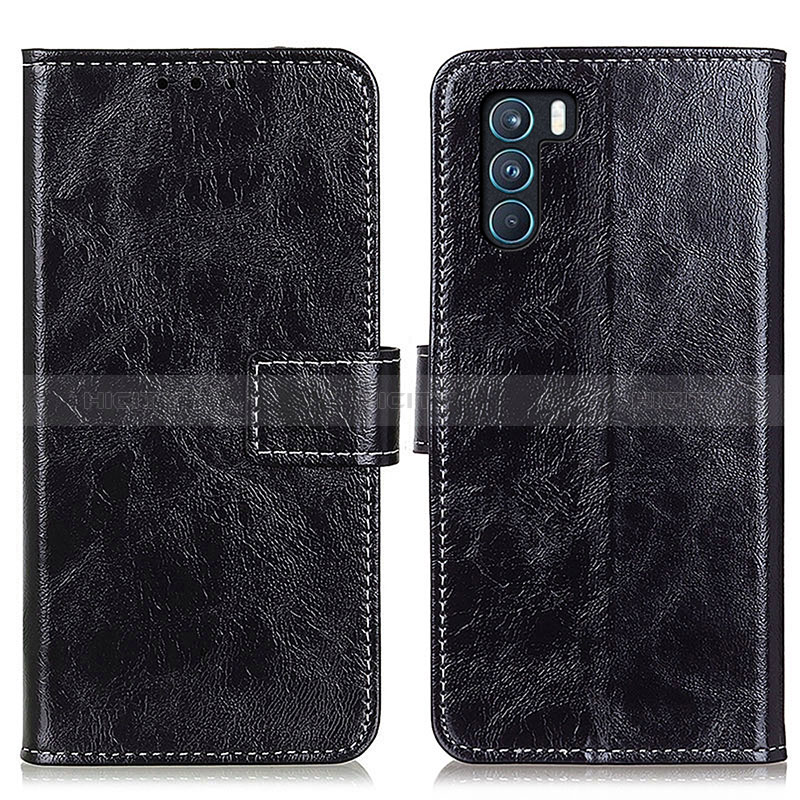 Custodia Portafoglio In Pelle Cover con Supporto K04Z per Oppo K9 Pro 5G Nero