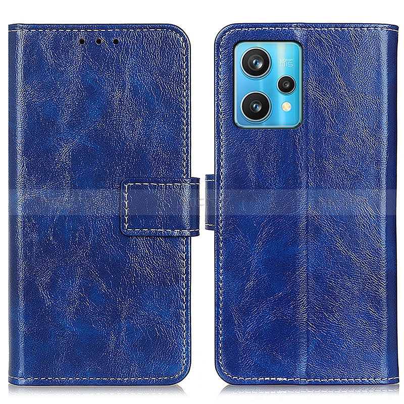 Custodia Portafoglio In Pelle Cover con Supporto K04Z per Realme 9 4G Blu