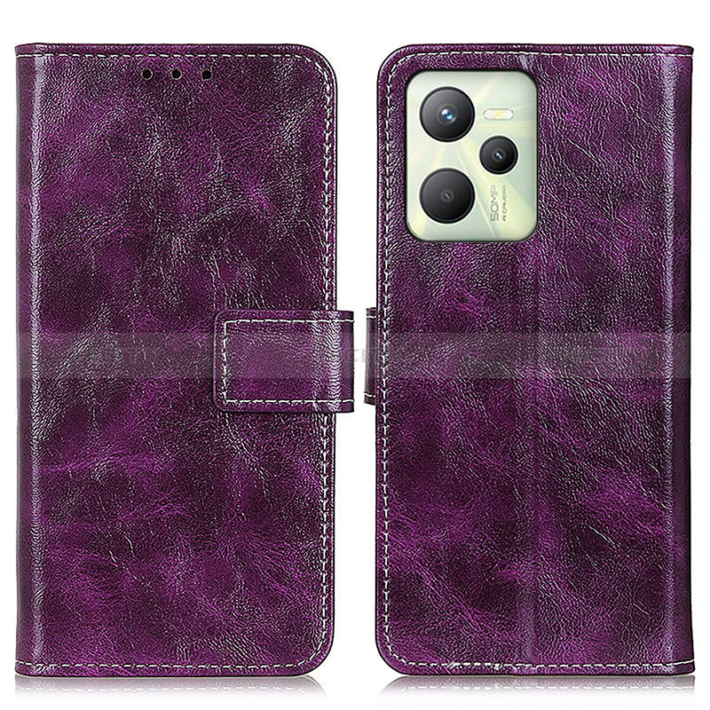 Custodia Portafoglio In Pelle Cover con Supporto K04Z per Realme Narzo 50A Prime Viola