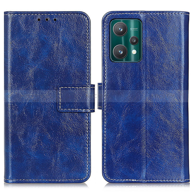 Custodia Portafoglio In Pelle Cover con Supporto K04Z per Realme Q5 5G Blu