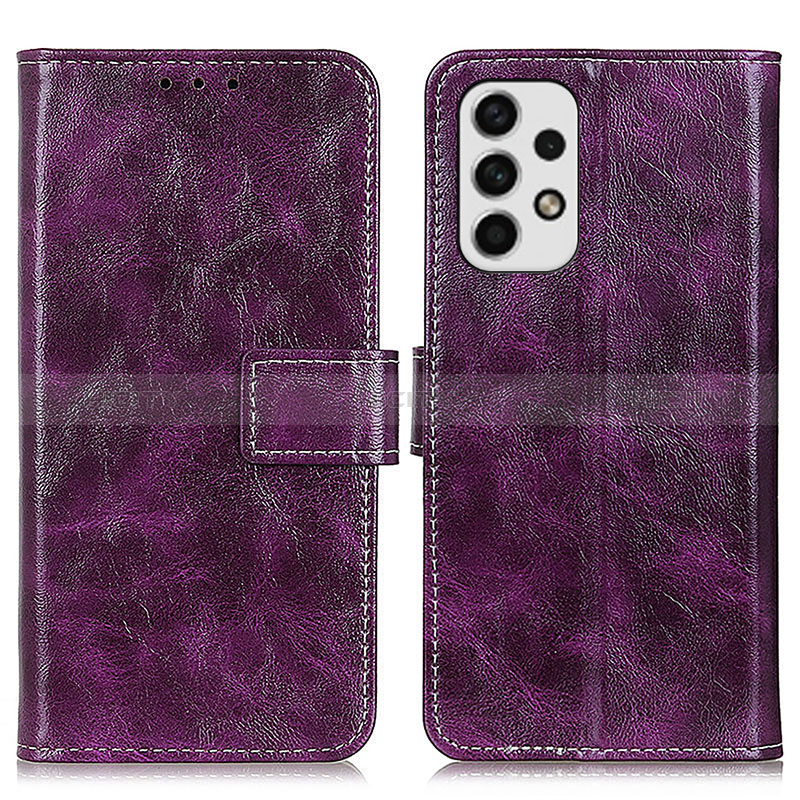 Custodia Portafoglio In Pelle Cover con Supporto K04Z per Samsung Galaxy A23 5G Viola