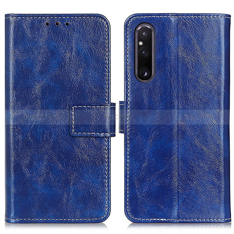 Custodia Portafoglio In Pelle Cover con Supporto K04Z per Sony Xperia 1 V