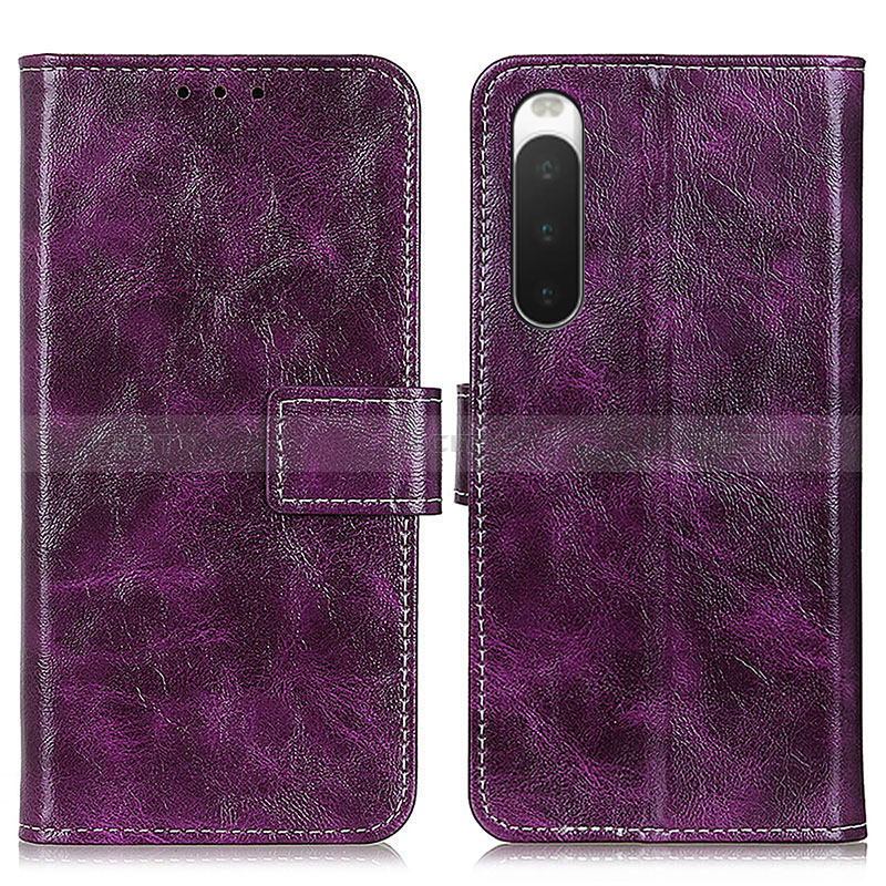 Custodia Portafoglio In Pelle Cover con Supporto K04Z per Sony Xperia 10 V