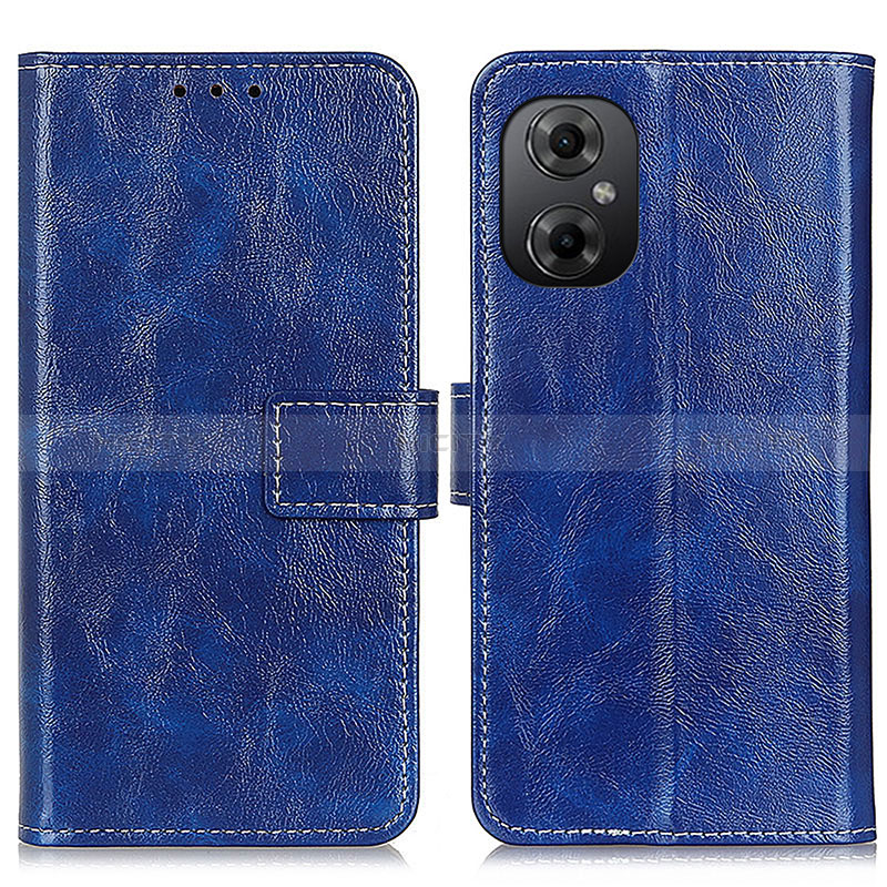 Custodia Portafoglio In Pelle Cover con Supporto K04Z per Xiaomi Poco M4 5G Blu