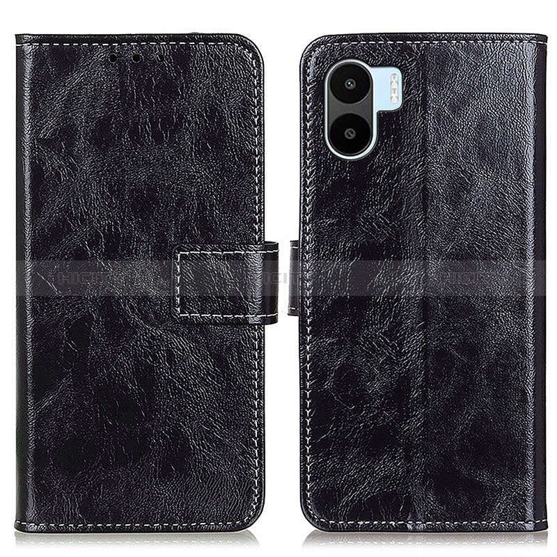 Custodia Portafoglio In Pelle Cover con Supporto K04Z per Xiaomi Redmi A1 Nero