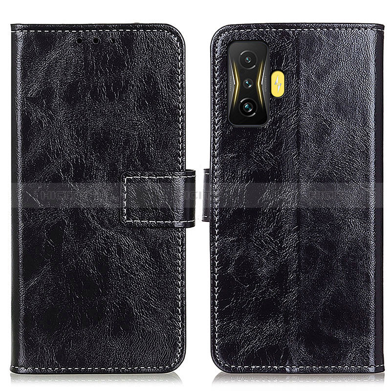 Custodia Portafoglio In Pelle Cover con Supporto K04Z per Xiaomi Redmi K50 Gaming 5G Nero