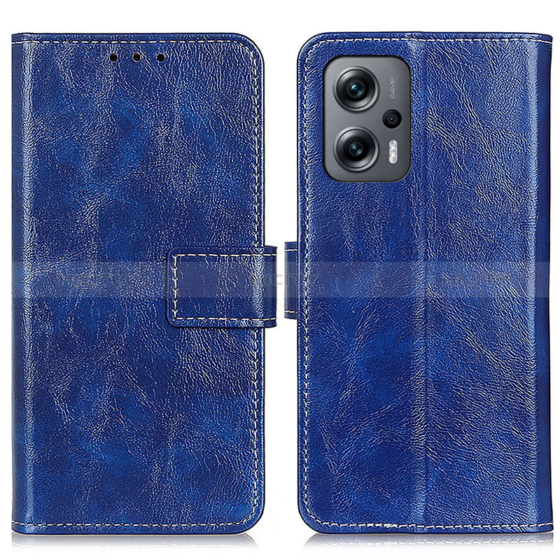 Custodia Portafoglio In Pelle Cover con Supporto K04Z per Xiaomi Redmi K50i 5G Blu