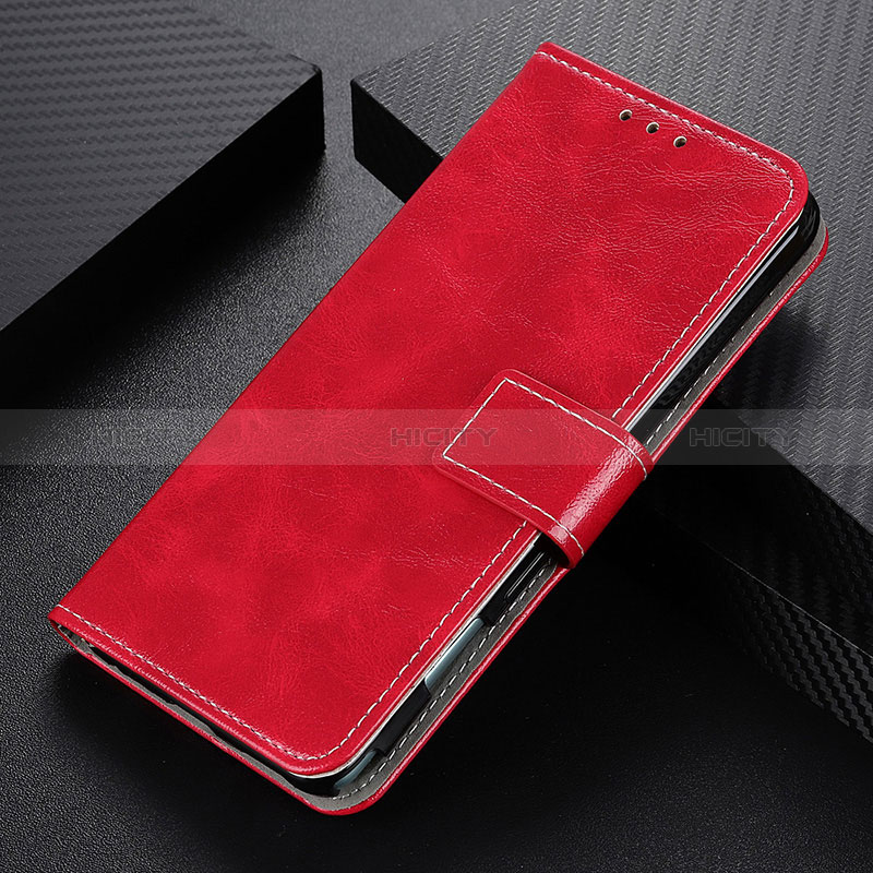 Custodia Portafoglio In Pelle Cover con Supporto K04Z per Xiaomi Redmi Note 10 Pro 4G Rosso