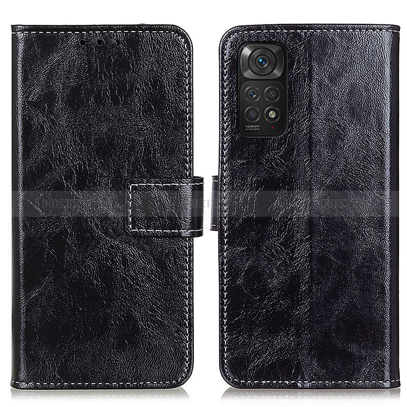 Custodia Portafoglio In Pelle Cover con Supporto K04Z per Xiaomi Redmi Note 11 4G (2022) Nero