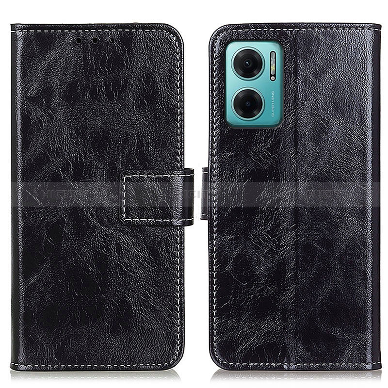 Custodia Portafoglio In Pelle Cover con Supporto K04Z per Xiaomi Redmi Note 11E 5G Nero