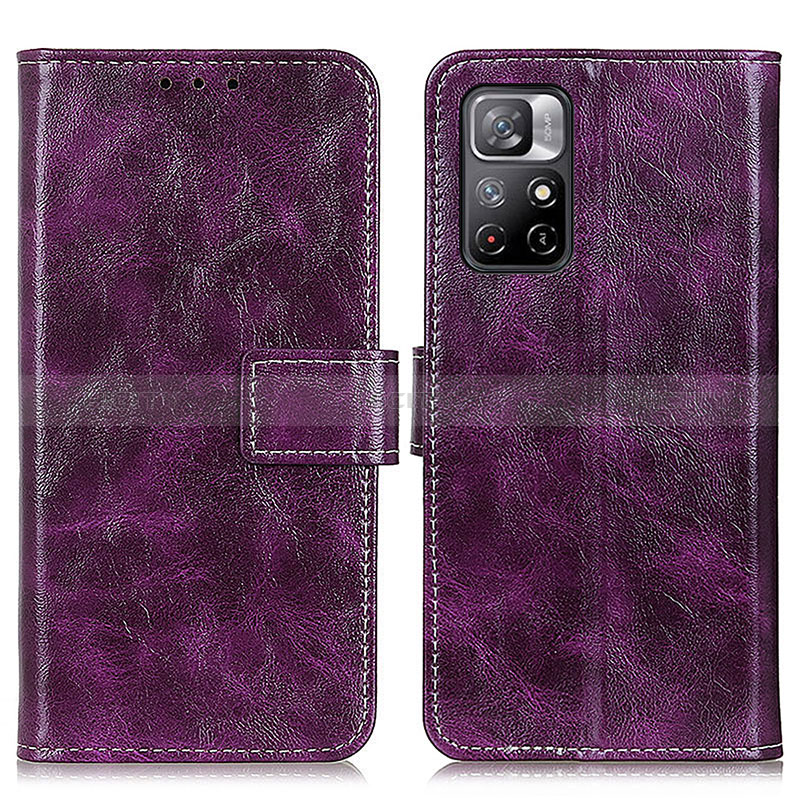 Custodia Portafoglio In Pelle Cover con Supporto K04Z per Xiaomi Redmi Note 11S 5G Viola