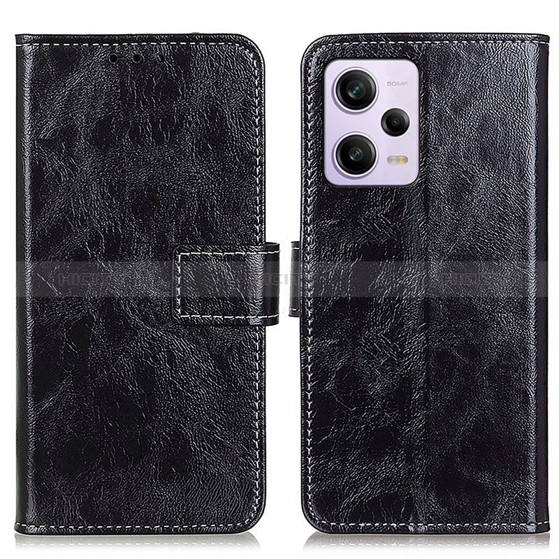 Custodia Portafoglio In Pelle Cover con Supporto K04Z per Xiaomi Redmi Note 12 Explorer Nero