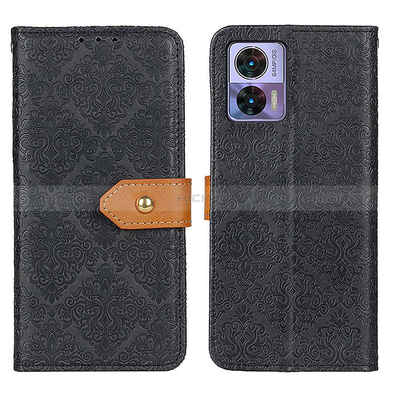 Custodia Portafoglio In Pelle Cover con Supporto K05Z per Motorola Moto Edge 30 Lite 5G Nero