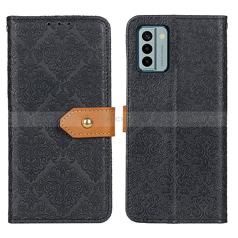 Custodia Portafoglio In Pelle Cover con Supporto K05Z per Nokia G22 Nero