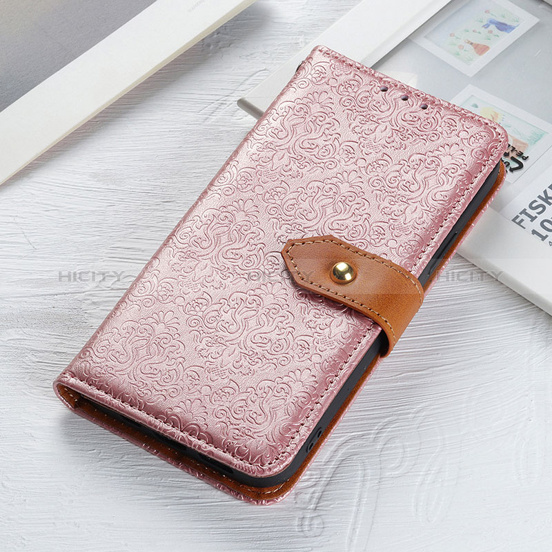 Custodia Portafoglio In Pelle Cover con Supporto K05Z per OnePlus 9 5G Rosa