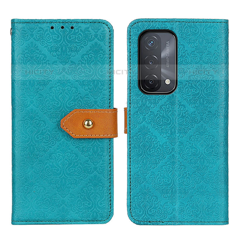 Custodia Portafoglio In Pelle Cover con Supporto K05Z per OnePlus Nord N200 5G Verde