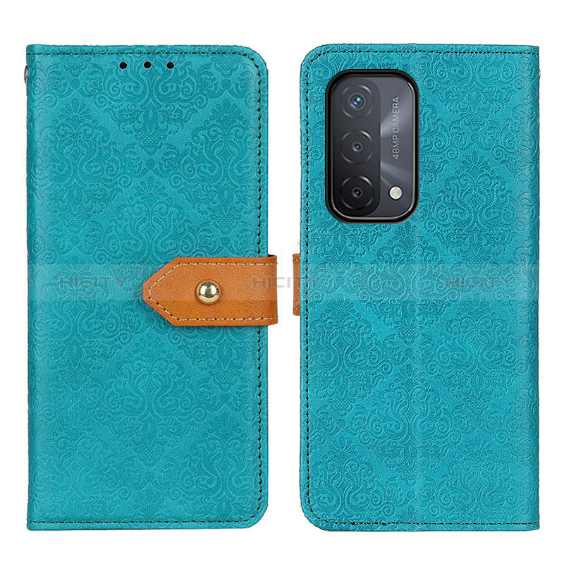 Custodia Portafoglio In Pelle Cover con Supporto K05Z per Oppo A54 5G Verde