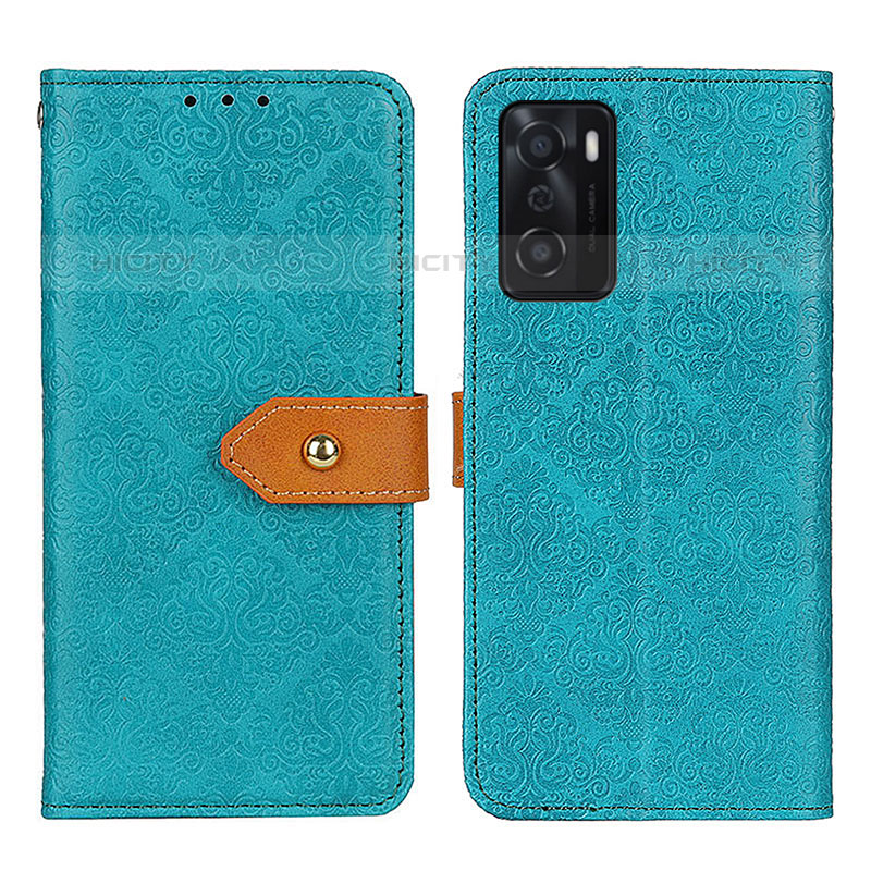 Custodia Portafoglio In Pelle Cover con Supporto K05Z per Oppo A55S 5G Verde