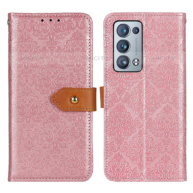 Custodia Portafoglio In Pelle Cover con Supporto K05Z per Oppo Reno6 Pro 5G