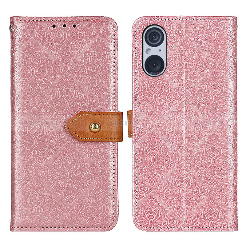 Custodia Portafoglio In Pelle Cover con Supporto K05Z per Sony Xperia 5 V