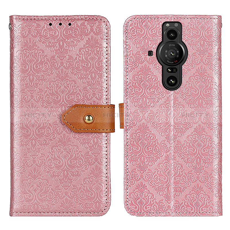 Custodia Portafoglio In Pelle Cover con Supporto K05Z per Sony Xperia PRO-I