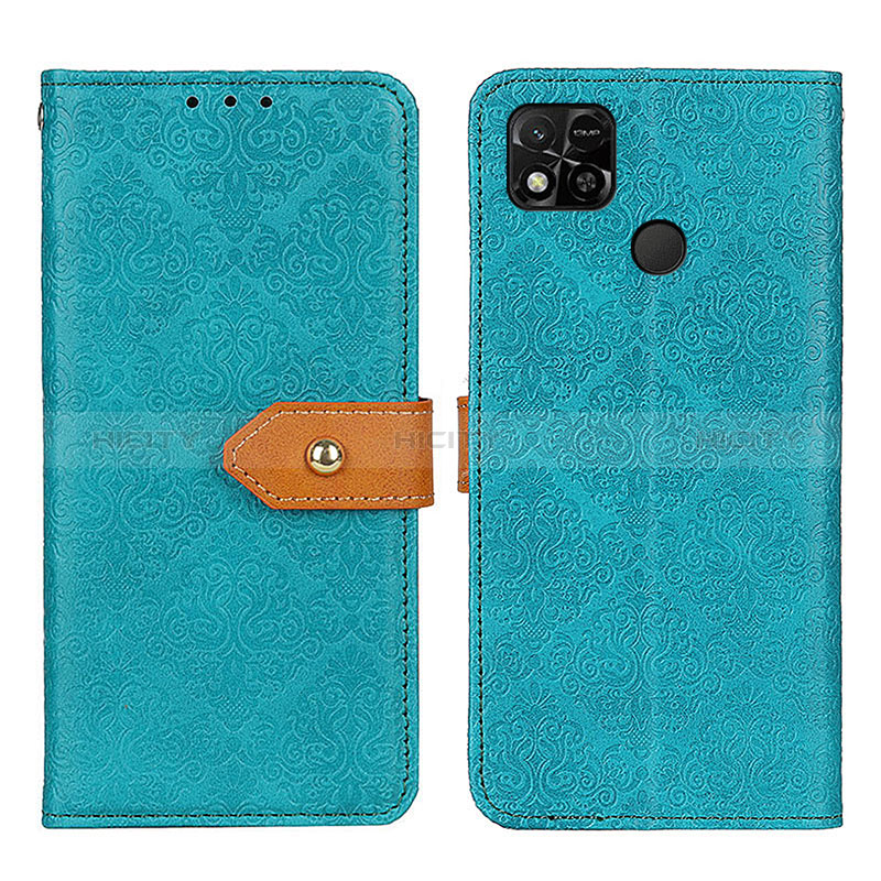 Custodia Portafoglio In Pelle Cover con Supporto K05Z per Xiaomi POCO C3 Verde