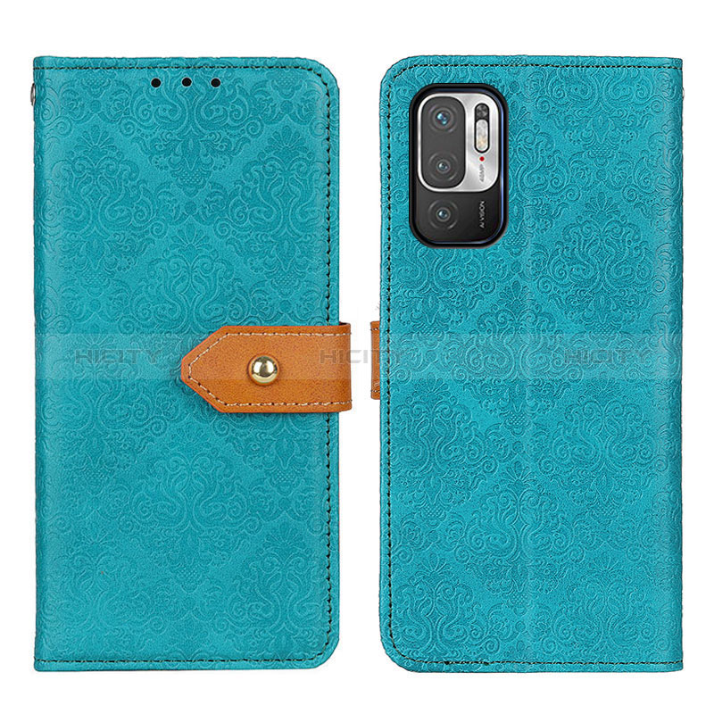 Custodia Portafoglio In Pelle Cover con Supporto K05Z per Xiaomi POCO M3 Pro 5G Verde