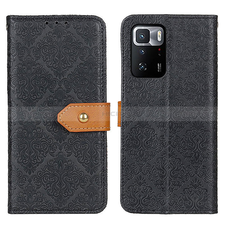 Custodia Portafoglio In Pelle Cover con Supporto K05Z per Xiaomi Poco X3 GT 5G Nero