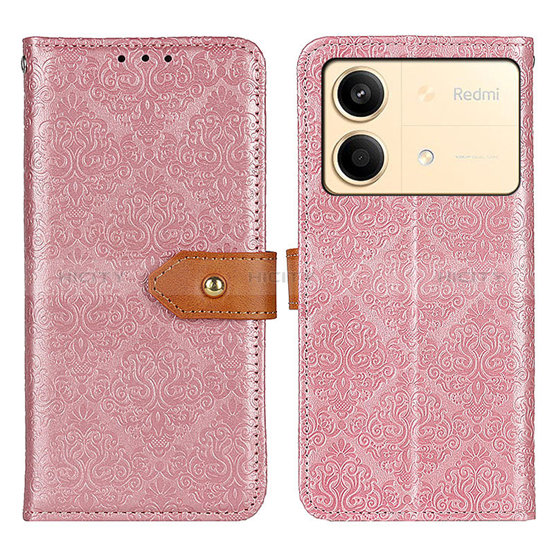 Custodia Portafoglio In Pelle Cover con Supporto K05Z per Xiaomi Redmi Note 13R Pro 5G