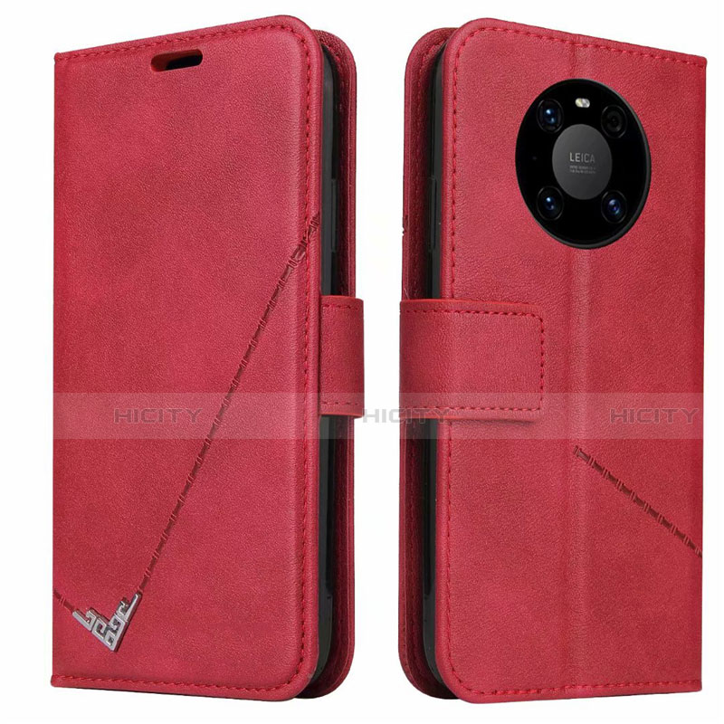 Custodia Portafoglio In Pelle Cover con Supporto K06 per Huawei Mate 40E Pro 4G Rosso