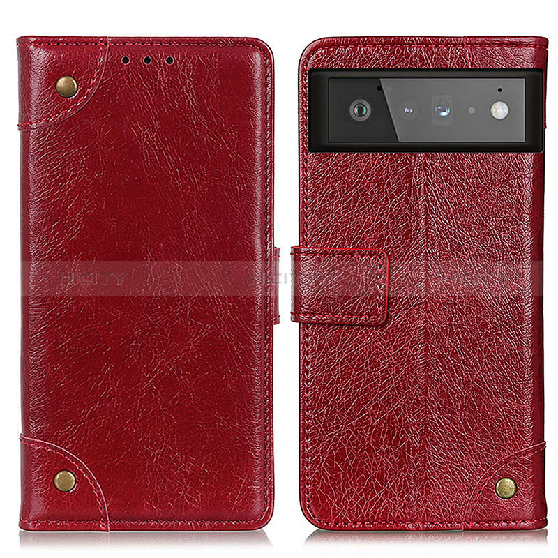 Custodia Portafoglio In Pelle Cover con Supporto K06Z per Google Pixel 6 5G