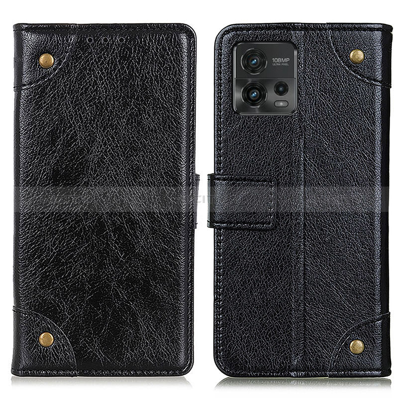 Custodia Portafoglio In Pelle Cover con Supporto K06Z per Motorola Moto G72 Nero