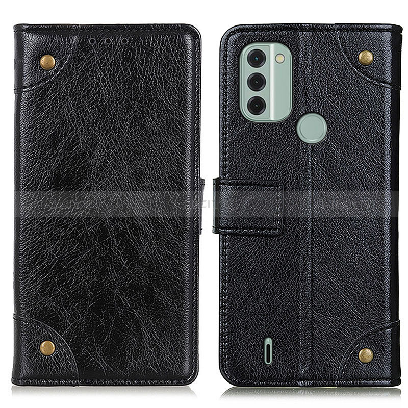 Custodia Portafoglio In Pelle Cover con Supporto K06Z per Nokia C31 Nero