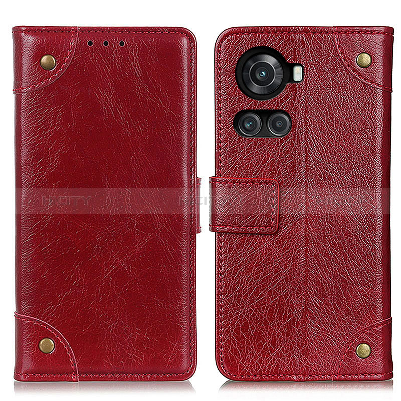 Custodia Portafoglio In Pelle Cover con Supporto K06Z per OnePlus Ace 5G Rosso