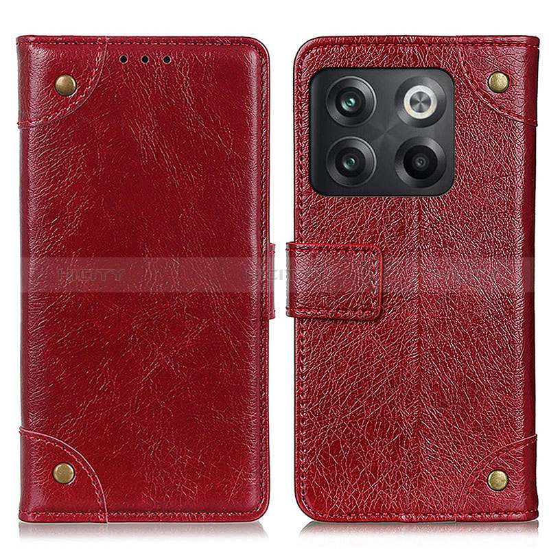 Custodia Portafoglio In Pelle Cover con Supporto K06Z per OnePlus Ace Pro 5G Rosso