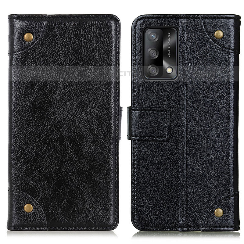 Custodia Portafoglio In Pelle Cover con Supporto K06Z per Oppo Reno6 Lite Nero