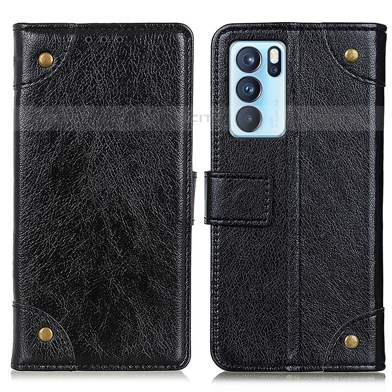 Custodia Portafoglio In Pelle Cover con Supporto K06Z per Oppo Reno6 Pro 5G India