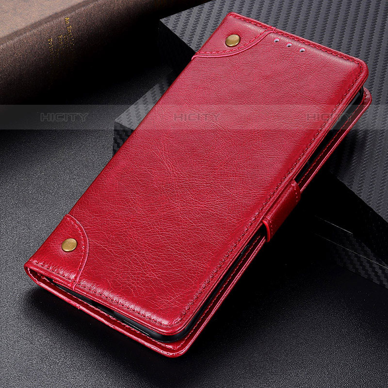 Custodia Portafoglio In Pelle Cover con Supporto K06Z per Samsung Galaxy M23 5G Rosso