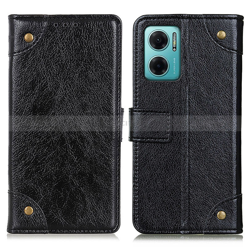 Custodia Portafoglio In Pelle Cover con Supporto K06Z per Xiaomi Redmi 10 5G Nero