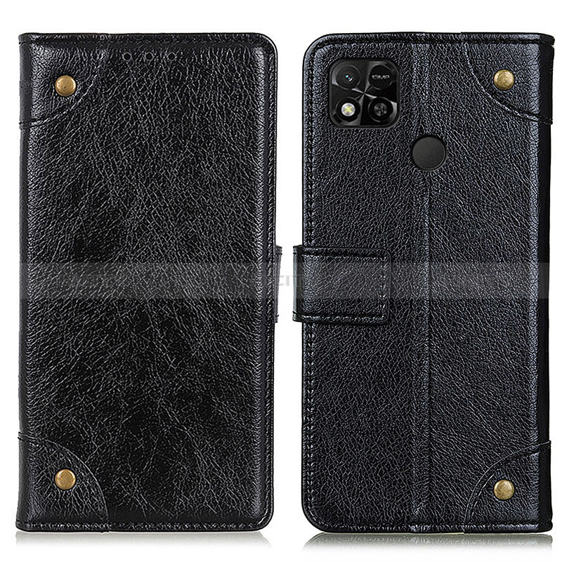 Custodia Portafoglio In Pelle Cover con Supporto K06Z per Xiaomi Redmi 9C Nero